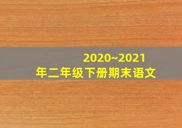 2020~2021年二年级下册期末语文