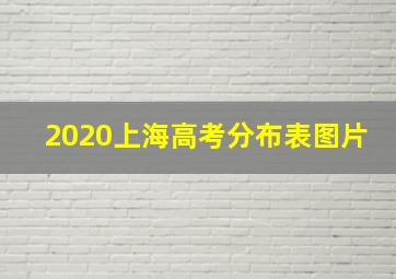 2020上海高考分布表图片