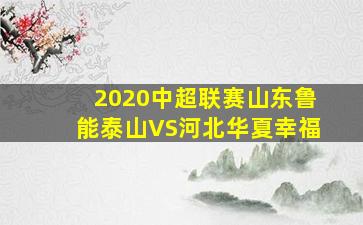 2020中超联赛山东鲁能泰山VS河北华夏幸福