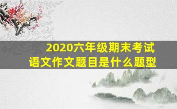 2020六年级期末考试语文作文题目是什么题型