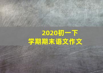 2020初一下学期期末语文作文