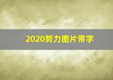 2020努力图片带字