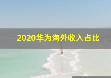 2020华为海外收入占比