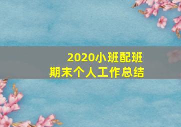 2020小班配班期末个人工作总结