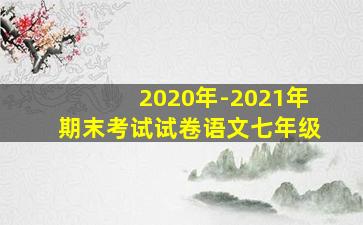 2020年-2021年期末考试试卷语文七年级