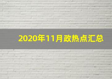 2020年11月政热点汇总