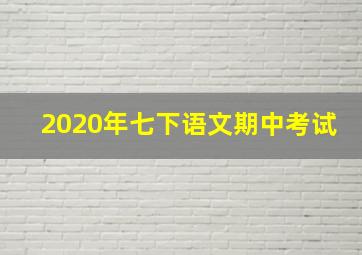 2020年七下语文期中考试