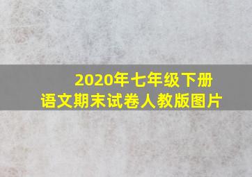 2020年七年级下册语文期末试卷人教版图片