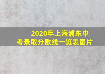 2020年上海浦东中考录取分数线一览表图片