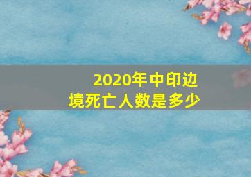 2020年中印边境死亡人数是多少