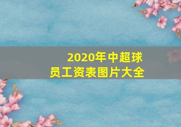 2020年中超球员工资表图片大全