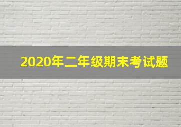 2020年二年级期末考试题