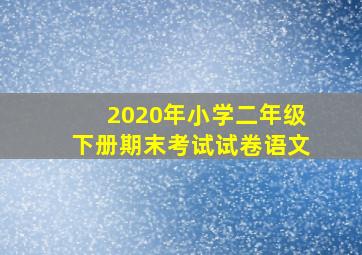 2020年小学二年级下册期末考试试卷语文