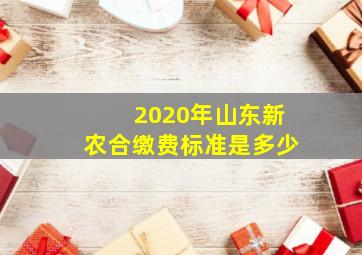 2020年山东新农合缴费标准是多少