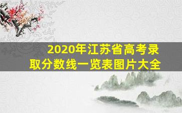 2020年江苏省高考录取分数线一览表图片大全