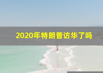 2020年特朗普访华了吗