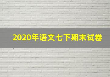 2020年语文七下期末试卷