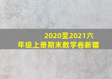 2020至2021六年级上册期末数学卷新疆