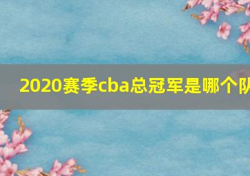 2020赛季cba总冠军是哪个队