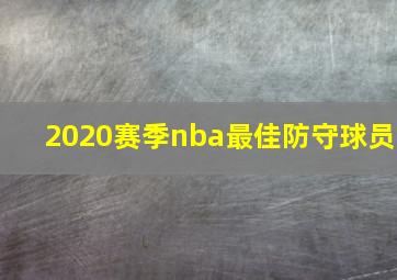 2020赛季nba最佳防守球员