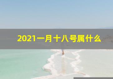 2021一月十八号属什么