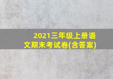 2021三年级上册语文期末考试卷(含答案)