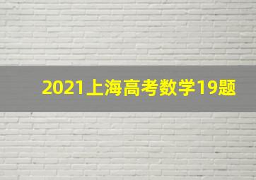 2021上海高考数学19题