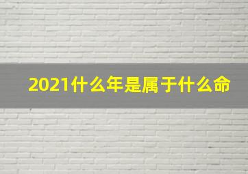 2021什么年是属于什么命