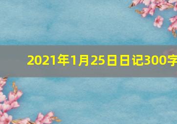 2021年1月25日日记300字