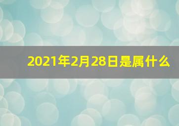 2021年2月28日是属什么