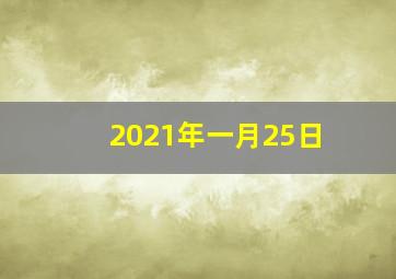 2021年一月25日