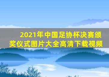 2021年中国足协杯决赛颁奖仪式图片大全高清下载视频