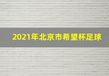 2021年北京市希望杯足球