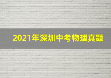 2021年深圳中考物理真题