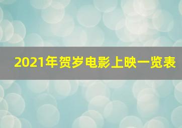 2021年贺岁电影上映一览表