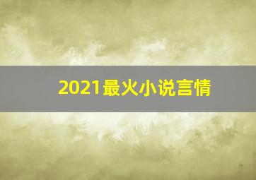 2021最火小说言情