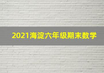 2021海淀六年级期末数学