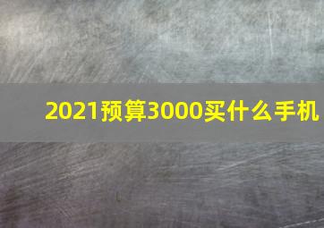 2021预算3000买什么手机