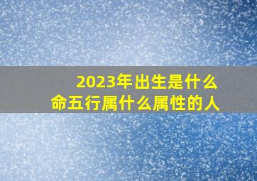 2023年出生是什么命五行属什么属性的人