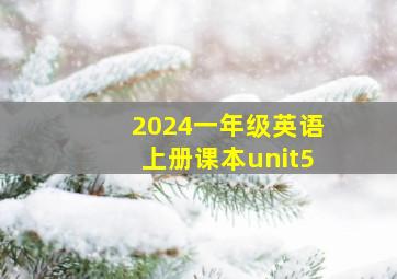 2024一年级英语上册课本unit5