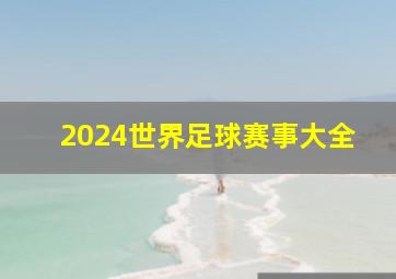 2024世界足球赛事大全