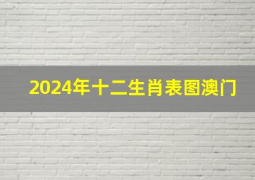 2024年十二生肖表图澳门