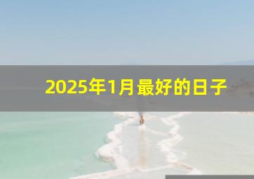 2025年1月最好的日子