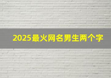 2025最火网名男生两个字