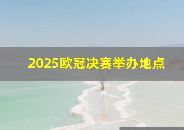 2025欧冠决赛举办地点