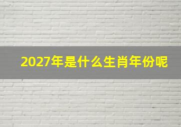 2027年是什么生肖年份呢