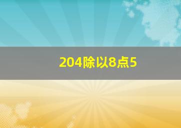 204除以8点5