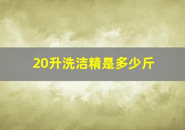 20升洗洁精是多少斤