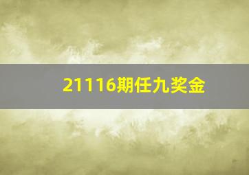 21116期任九奖金