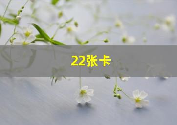 22张卡